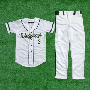 Wolfpack Baseball Uniform in White